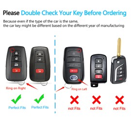 Compatible With Toyota Key Fob Cover with Keychain Soft TPU Key Shell Case,For 2019-2025 Rav4 2019-2024 Camry 4 Runner 2020-2022 Highlander Corolla Prius C-HR Avalon GT86(only for Keyless go) White