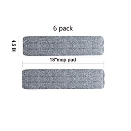 YOUSHANGJIA - Mopa de microfibra para suelos de alta resistencia, de aluminio, mango de acero inoxidable ajustable, cierre de velcro, 4 toallitas húmedas y secas, sistema de limpieza de