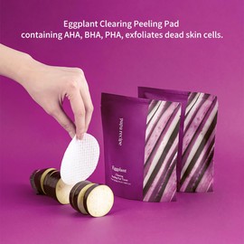 Papa Recipe Eggplant Clearing Peeling Pad Toner Refill 35pads, Dual-Textured Facial Toner Pads for Exfoliation and Pore Care, Improve Skin Texture, Korean SKincare