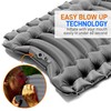SereneLife Backpacking Air Mattress Sleeping Pad, Gray, One Size