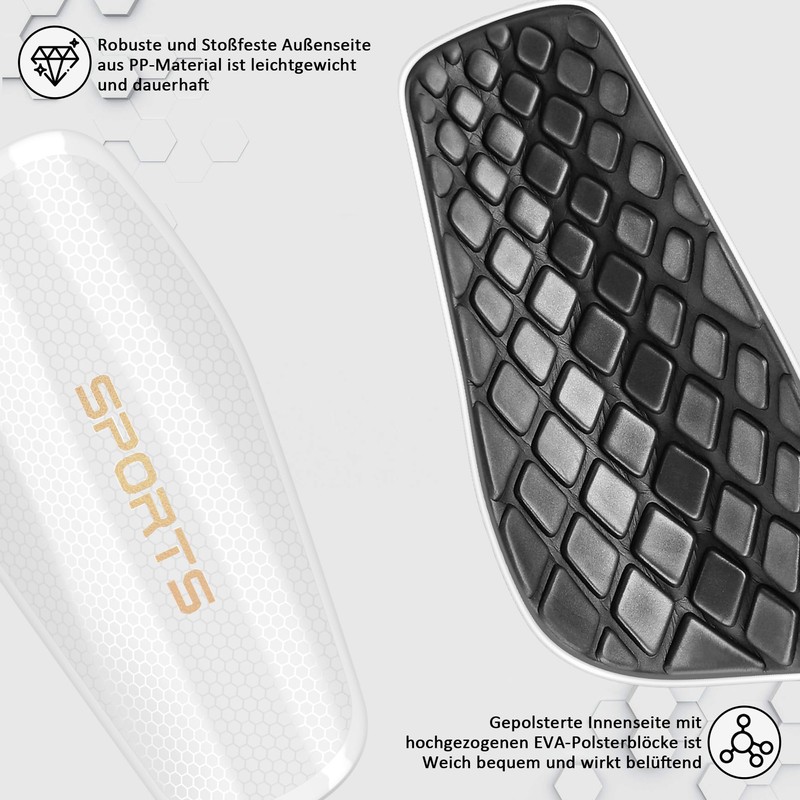 iMoebel Football Shin Pads Including Stocking with Pocket and Anti-Slip