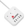 Smartbitt Multicontacto, 3 Contactos/Enchufes, 4 Puertos USB Tipo A y