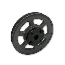 Single Groove 6.25" Cast Iron Electric Motor " H " Pulley/Sheave, Bushing Included, for 3/8" and 1/2" Top Width 3L/A/AK/4L/4LK Section V Belt, 1 Groove (5/8" Shaft / 0.625 Bore, AK64H)