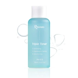 K-Beauty Triple Toner - Exfoliating, Soothing & Calming, Moisturizing, pH 5.5 Balanced with AHA, BHA, PHA, LHA - Lightweight, Non-Sticky - Daily Toner for All Skin Types- Fragrance freeㅣ5.07 fl.oz
