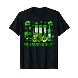 Phlebotomist Costume Shamrocks Lucky Patrick's Day Coin T-Shirt