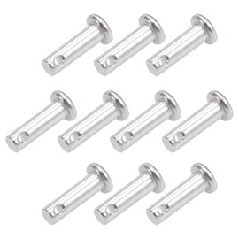 sourcing map Single Hole Clevis Pins - 5mm X 16mm Flat Head 304 Stainless Steel Link Hinge Pin 10Pcs