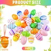 Auejacky Pack of 24 Colourful Easter Eggs for Hanging, Easter