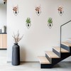 6Pcs Diamond Shape Hanging Wall Planters, Modern Geometric Wall Decor