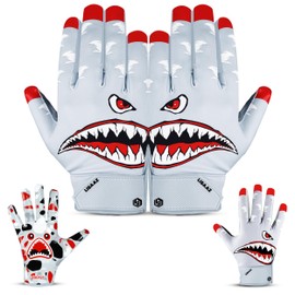 LISAAZ Limited Edition Football Gloves Fit Youth Football Gloves Receiver Tacky for Adult/Youth