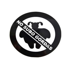 Calcomanía Sticker Broma Chistoso Pegatina Adhesiva Vinilo Resistente Agua/UVA para Moto Auto Casco Laptop Universal (No Subo Gords, Negro)