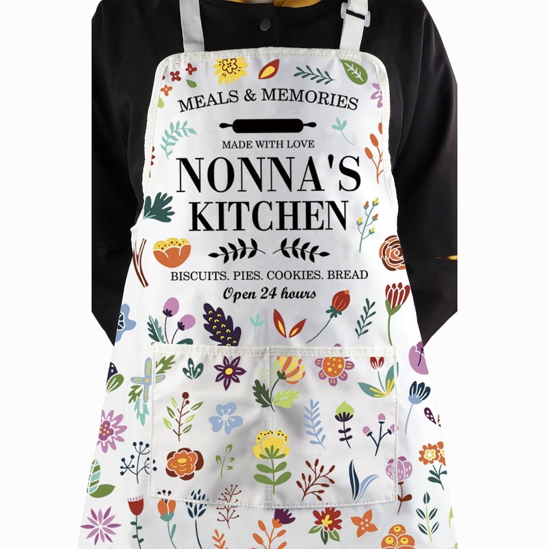 JTOUK Nonna’s Kitchen Apron - Italian Grandma Apron for Mother’s