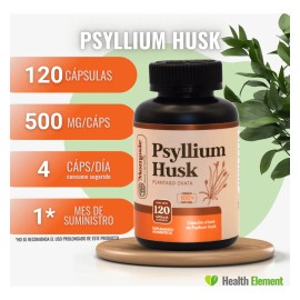Psyllium Husk 120 Capsulas | Momosie | Fibra Psyllium Husk