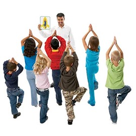 Roylco Body Poetry Illustrated Yoga Cards with Instructions - 8 1/2 x 11 inch - Set of 16