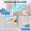 shinic Window Fan with Reversible Airflow, 4 Speeds, Thermostat Remote