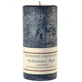 KYS Pack of 2, Textured 4" x 9" Pillar Candles Midsummer Night for Weddings, Home & Event Decoration, Relaxation, Made in US