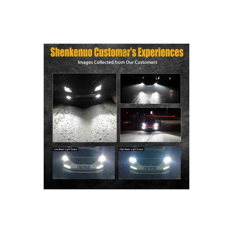 SHENKENUO For Peterbilt 579 389 Upgrade LED Combo Bulbs Headlight