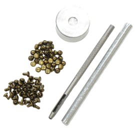 MYmama 30 Pairs of Caulking Set with Caulking Tool Putting Base Leather Craft (0.2 inch (4 mm) Set