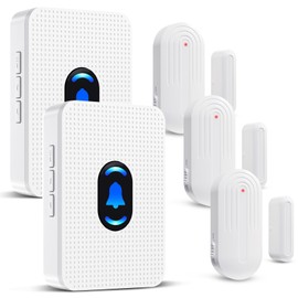 DAYTECH Door Sensor Chime, Doorbell Sensor, For Shops, Sliding Door Chime, Sensor, 110 dB Loud Volume, 5 Levels Adjustable, For Security Prevention, Entrance Entrance Entrance Detection, 2 AC