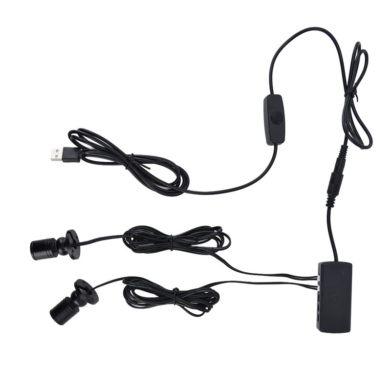 Display Cabinet Light USB Powered Dimmable Round Small LED Cabinet