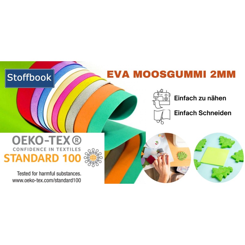 StoffBook Yellow Rubber Rubber 2 mm Craft Material Fabric C456