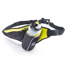 Ultimate Performance Ribble II 650ml Hip Bottle & Holster Hydration Belt Insulated angled bottle holder easy access belt Fits 26"-42" waist large zipped pocket fits smart phone Yellow