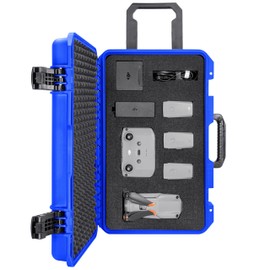 Eylar 22 Inch Intact Premium Series Hard Rolling Carry-On Travel Case, Lightweight and Durable Design with Foam (Blue)