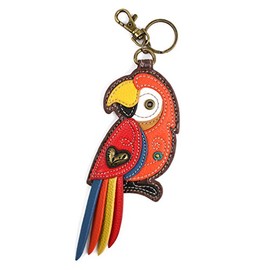Chala Pal Purse Charm, Key-Fob, Decorative Coin Purse-2018 Spring Collection (Red Macaw)