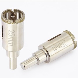 DaduoRi 1 Inch Diamond Hole Saw with Pilot Bit, 1" Tile Hole Saw with Center Drill Bit for Marble, Granite, Ceramics, Porcelain Tiles, 1-1/2" Depth of Cut for Thick Countertops