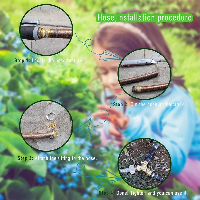 AOPANDA 3/8" Barb x 3/4" Female GHT Thread Solid Brass