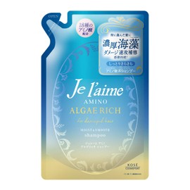 KOSE Je l’aime Amino Algae Rich Deep Moist Shampoo Refill, Floral Refill, 11.8 fl oz (350 ml), 1 Bottle
