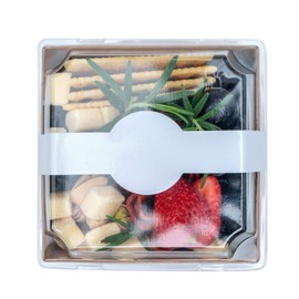 Restaurantware-RW Base 12 x 1.5 Inch Packaging Bands, 100 Self-Adhering Belly Bands - Disposable, Strong, White Paper Label Stickers, For Packaging Supplies, Keeps Take Out Containers Sealed