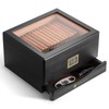 GLENCREAG MMT-3041 Cigar Humidor Box for 25 to 55 Counts,