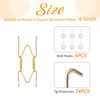 Plate Hangers for Wall for 4-5 inch, 6 Pack, Gold