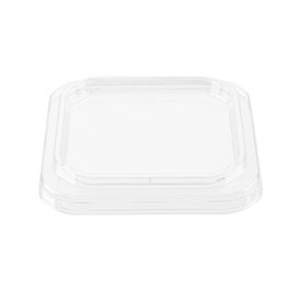 Restaurantware-Thermo Tek 4.6 x 4.6 Inch Plastic Lids, 50 Square Plastic Lids - Durable, Fits 8, 12, 16, 20, 24, and 32-oz deli containers, Clear Plastic Lids, For Cafes And Restaurants
