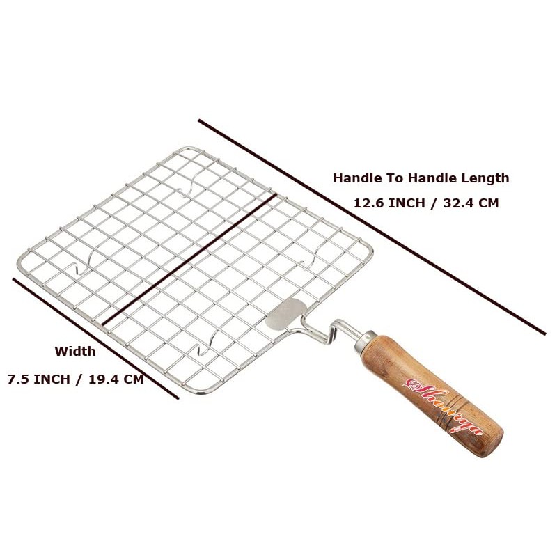 Satre Online And Marketing Wooden Sqaure Roasting Net,Stainless Steel Wire