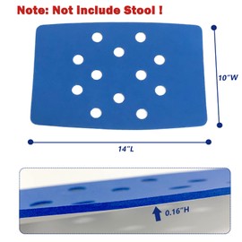 Bath Chair Seat Mat - Elderly Shower Bench Cushion Non-Slip EVA Foam Pad with Adhesive for Disabled Handicap Senior, Curved(Not Include Stool)