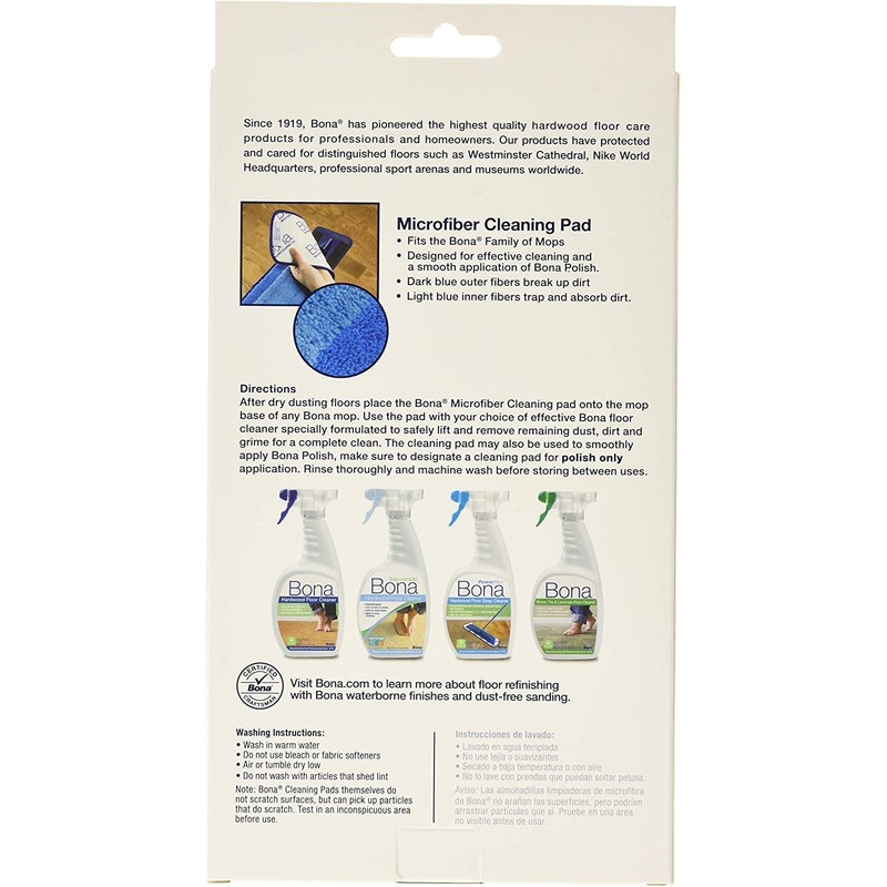 2 Pack Bona Microfiber Cleaning Pad