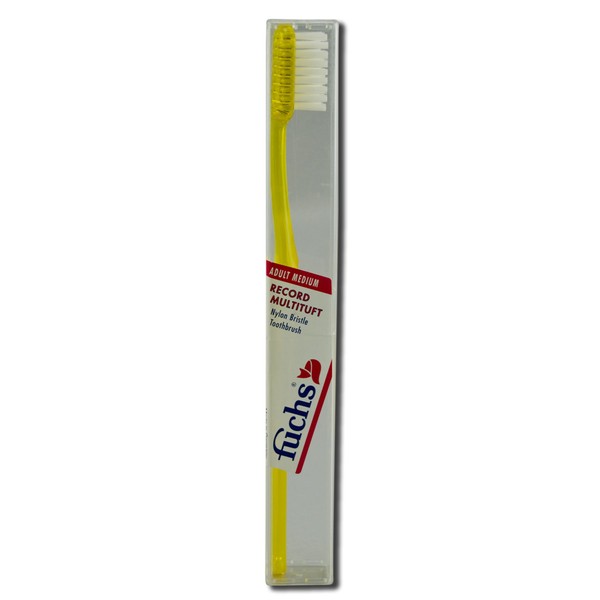 Fuchs Adult Medium Record Multituft Nylon Bristle Toothbrush