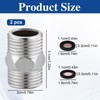 SI SEN 2 x Double Nipples 1/2 Inch, Stainless Steel