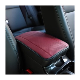 Adunsiaoto Car Center Console Cover Pad Leather Auto Armrest Cover, Car Center Console Cushion Pad, Leather Armrest Cushion for Cars, Universal for Vehicle SUV Truck Car Accessories(Burgundy)