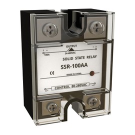 YQSIYU Solid State Relay 100 Amp SSR-100AA,80-280VAC/24-480VAC,4-Screw Terminals Single Phase Solid State Relay