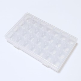 YOTSUBA+ Small Accessory Case, 28 Dividers, Clear, Divided Beads, Divided Storage, Freestanding, Storage Container, Accessories, Bead Holder, Parts Case, Organization, DIY