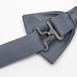 Ladeheid Children's Boys Bow Tie - Pre-Tied, Adjustable Band, Matte Design, Ideal for Wedding, Birthday, First Day of School - Durable & Stylish BKM (10 cm x 5 cm, Graphite)