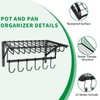 2 Set Pots and Pans Organizer, Hanging Pot Lid Holder