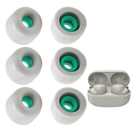 Wjelet 3 Pairs of Memory Foam Ear Buds Earplugs for Sony WF-1000XM4, WF-1000XM5, Original Ear Plugs Replacement for Sony, Headphones Replacement Earplugs, Replacement Earphone Plugs (M, Grey)
