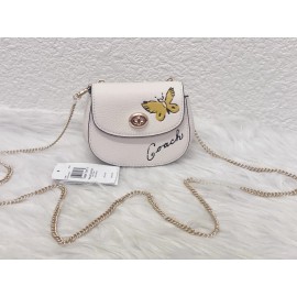 Coach NWT Coach CAM82 Turnlock Card Case With Sketch Butterfly Bye Bye Print