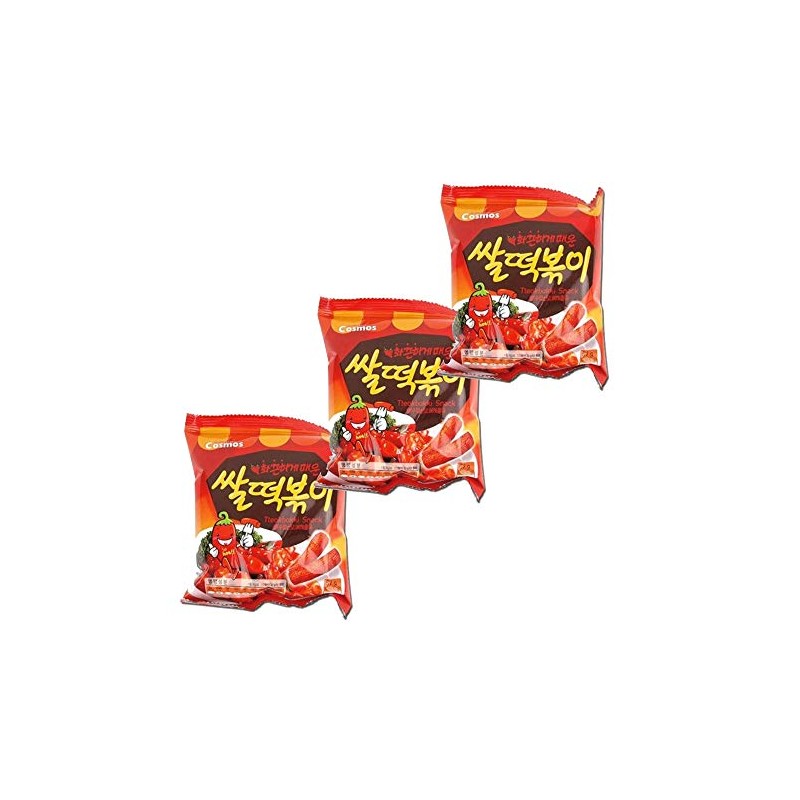 Cosmos Hot Rice Tteokbokki Snack (57g) - 3 Packs