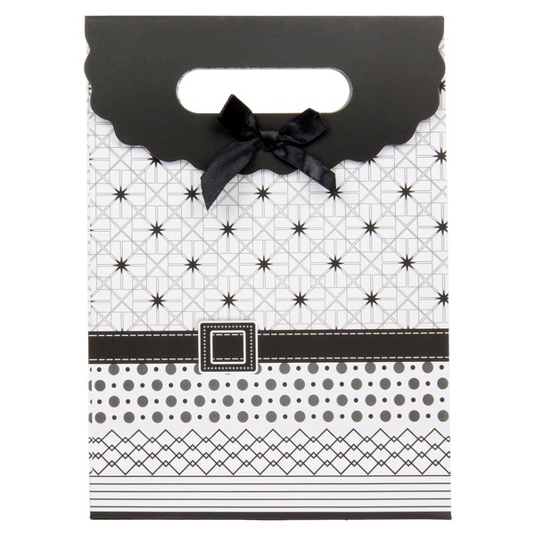 SumacLife 12 PCS Flowers and Bow Medium Paper Gift Bags