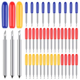 40 PCS Replacement Cutting Blades, Fine Point Blade Compatible with Explore Air 2/Air 3/Maker/Maker 3, 20 PCS Standard Blades, 10 PCS Deep Cutting Blades and 10 PCS Fine Point Blades