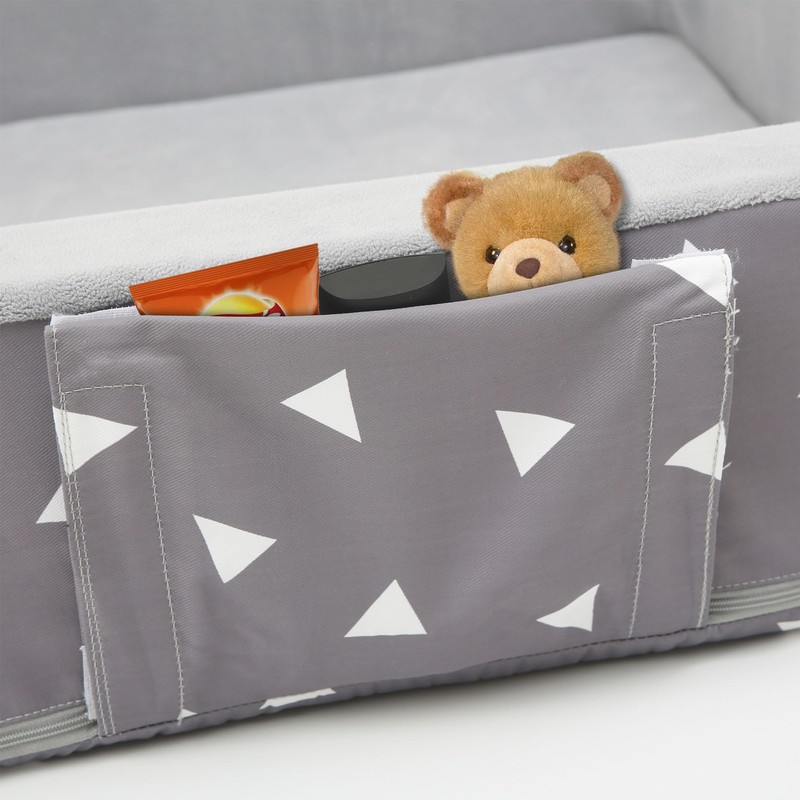 Mooedcoe Foldable Toddler Floor Bed with Sides, Folding Toddler Bed